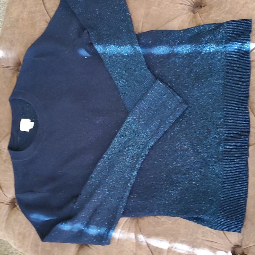 Blue sparkle sweater size small like new
